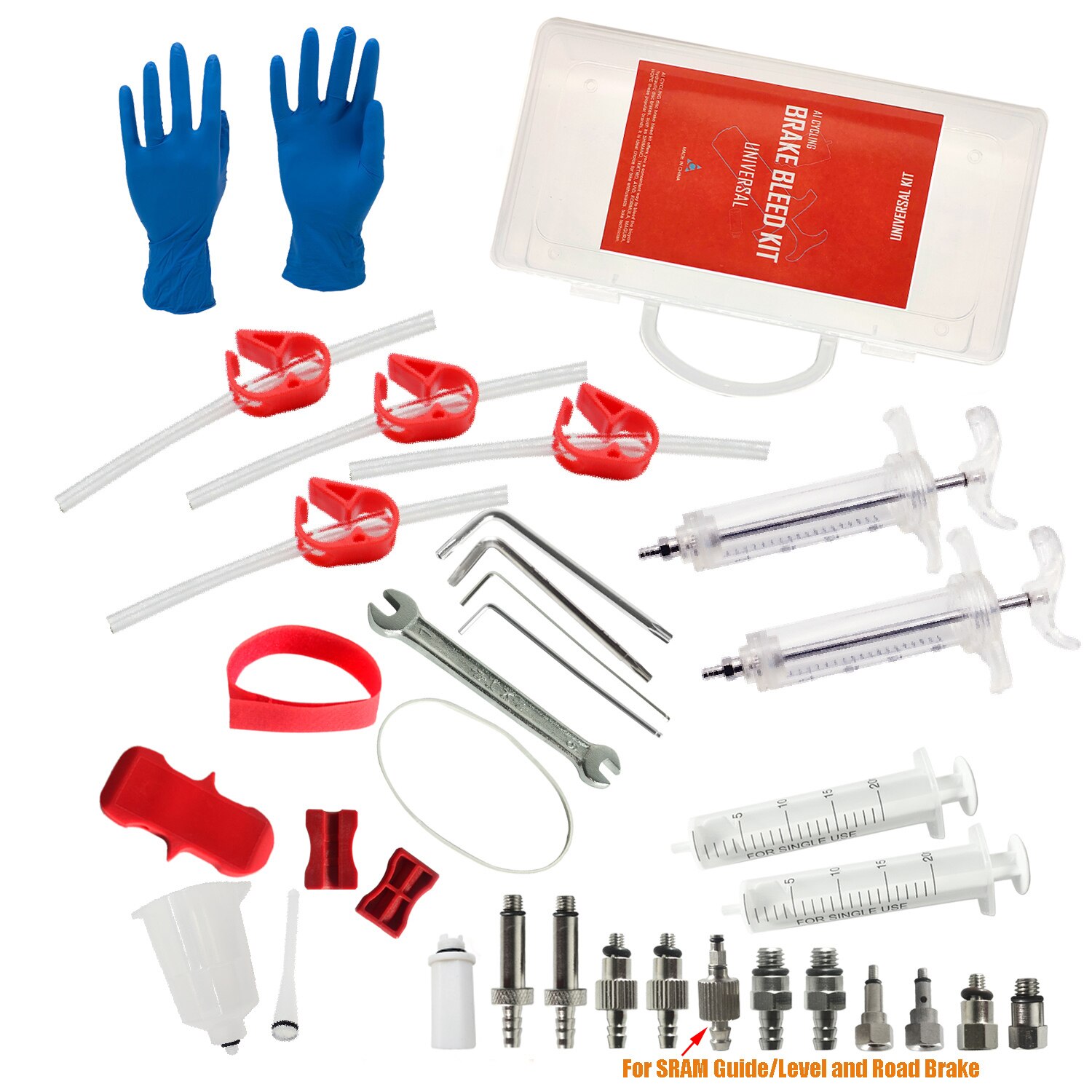 1Set Bike Universal Hydraulic Disc Brake Bleed Kit Tool For SHIMANO MAGURA AVID SRAM FORMULA HAYES NUTT ZOOM with Funnel