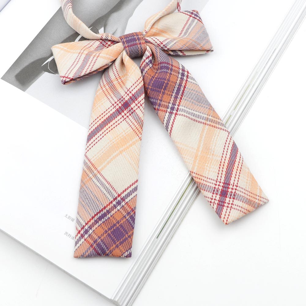 Chic College Striped Ladies Cute Bowtie Women School Girl Student Uniform Formal Suit Accessories Cravat Butterfly Knot