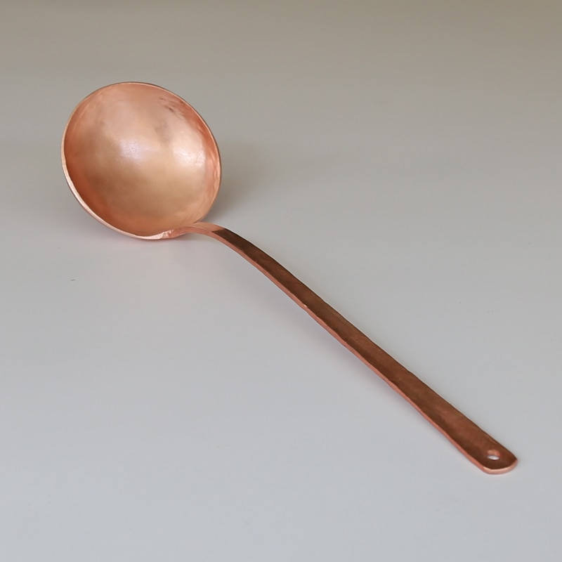 Pure Handleiding Koper Soep Rijst Lepel Kleine Handgemaakte Koperen Lekkage Lepel Vergiet Zeef Servies: 1 / S