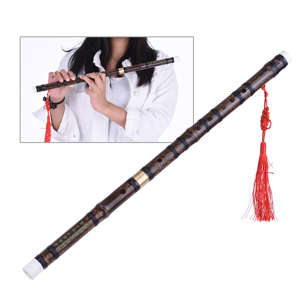 Flûte de bambou amère à la main enfichable/Dizi Instrument Musical chinois traditionnel à vent en F Key pour le niveau d'étude débutant