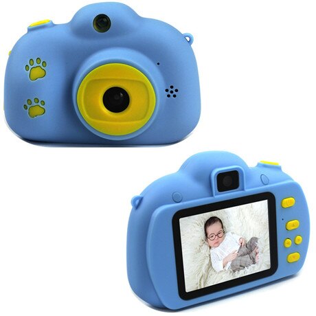 Toy Camera Mini Camera Kids Toys Cartoon Digital Camera Baby Toys 12.0M with 2.0 Inch IPS Screen Children Educational Toys: A1