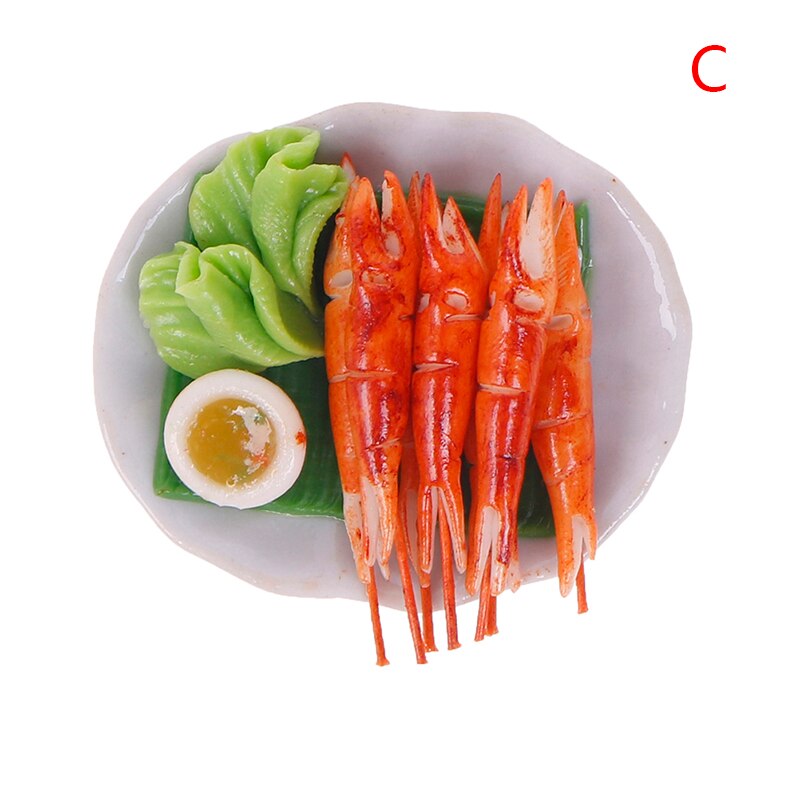 1:12 Accessori casa delle bambole In Miniatura di Simulazione Barbecue Piatto di Decorazione Piatto Mini Barbecue Kebab Vassoio: C