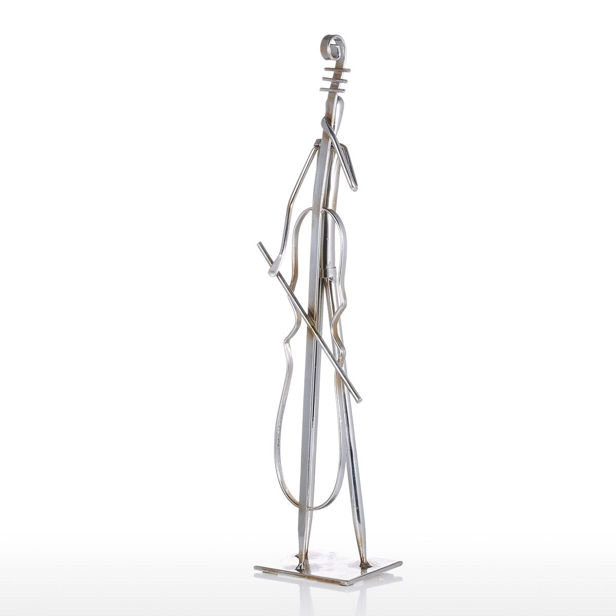 Tooarts Metal Sculpture Orchestra Cello Iron Sculpture Abstract Sculpture Modern Sculpture Band Instrument Home Ornament