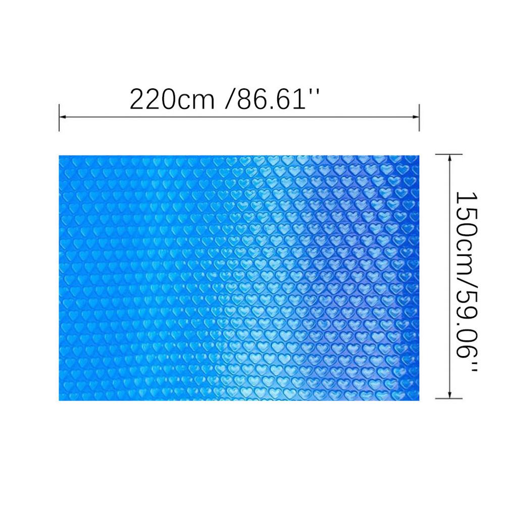 Zwembad Copertura Per Piscina Solare 15ft Piscina Copertura Zwembad Copertura Della Piscina Solare Della Copertura Del Piede di Cui Sopra Terra Blu di Protezione di Nuoto Piscina: 220X150cm