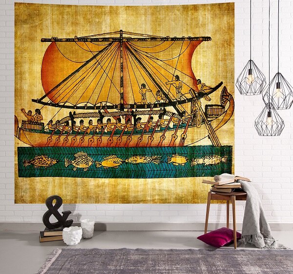 Starożytny egipski egipt gobelin dekoracja domu robić powieszenia na ścianie narzuta rzuć Sztuka: H