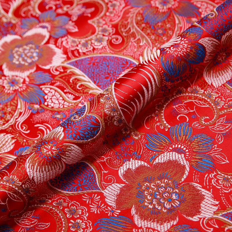 Tecido Jacquard brocado de seda flor material de tecidos para costura tecido traje vestido cheongsam kimono