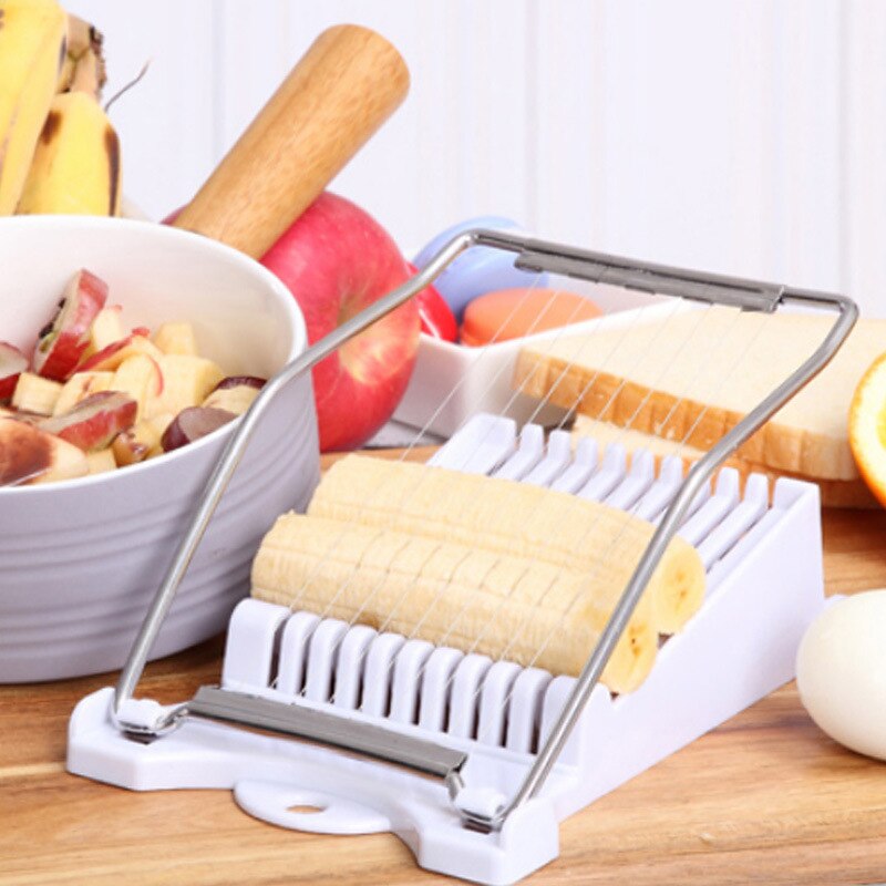 Stainless Steel Ham Slicer Lunch Meat Slicer Banana Cutter Egg Sausage Slicer Home Multifunctional Kitchen Gadgets @LS