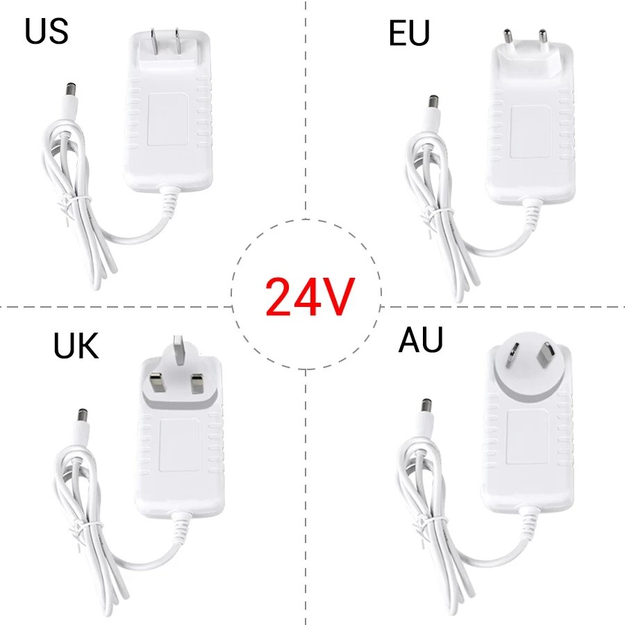 Wechselstrom 240-V bis Gleichstrom 12 V 24V 1a 2a 3a LED-Treiber transformator 12 Volt Schalt netzteil Adapter Konverter Ladegerät für LED-Streifen