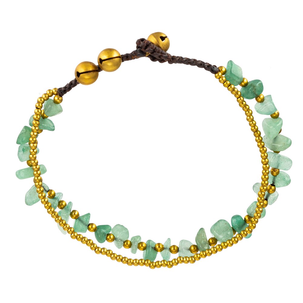 Vintage Natural Black Stones Link Chain Leg Anklets For Women Ankle Bracelet Woman Anklet Female Foot Jewelry