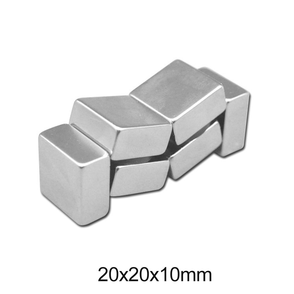 1/2/5/10/20 stk. 20 x 20 x 10 mm søgemadratmagnet 20mm*20mm stangmagneter 20 x 20 x 10mm kraftig neodymmagnetisk 20*20*10