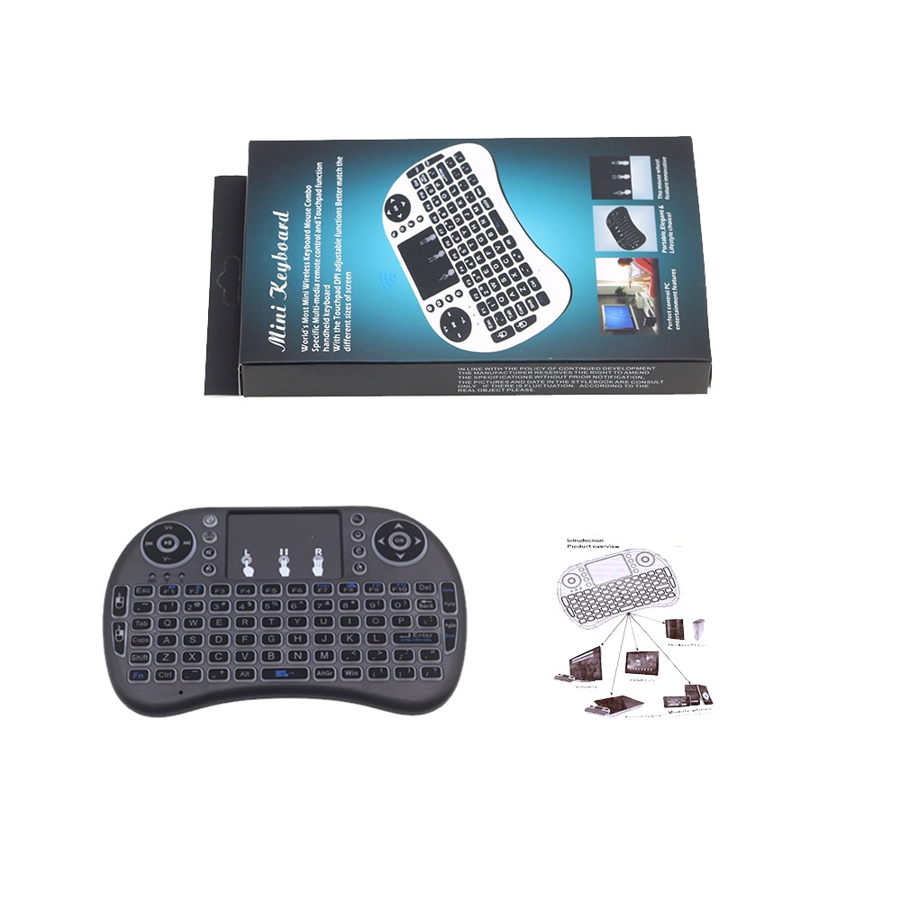Backlit i8 Mini Wireless Keyboard Russian French Spanish Hebrew i8+ 2.4G Air Mouse Touchpad Handheld for Android TV BOX Mini PC