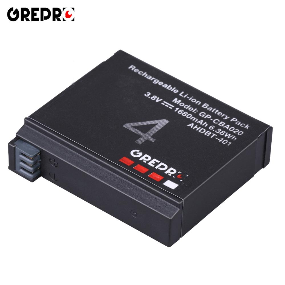 3 st 1680 mah gopro hero 4 ahdbt -401 batteri+ led 3- platser usb-laddare för gopro hero 4 gopro ahdbt -401 actionkamera batteri: 1x batterier