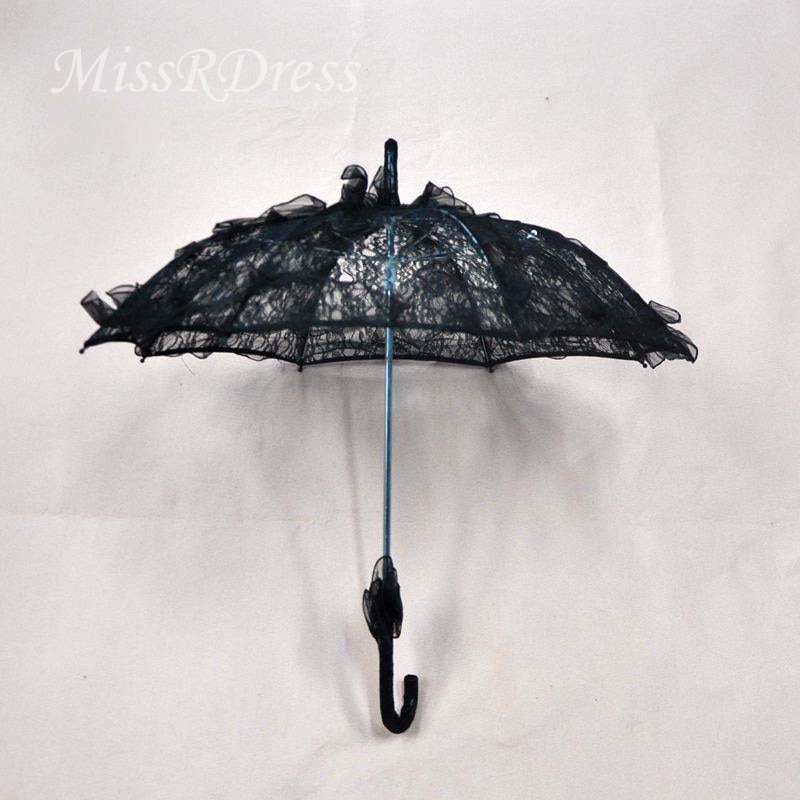 MissRDress Handgemachte Braut Regenschirm Weiß Battenburg Spitze Blume Regenschirm Sonnenschirm Jahrgang Regenschirm Für Hochzeit Zubehör JKs3