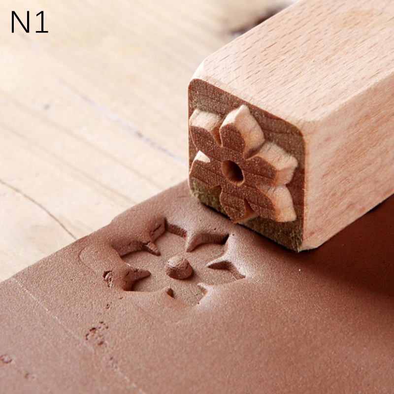 Herramienta de cerámica con relieve de madera, columna de sellos de impresión Natural, bloques de patrones mixtos, sello de textura para arcilla polimérica, artesanía de cerámica Diy: Gris claro