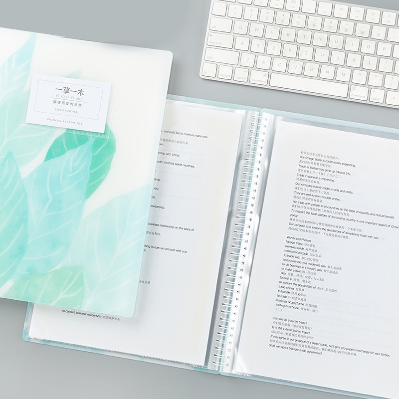 A4 Bestandsmap 20 40 Zakken Mooie Cover Presentatie Map Student Test Papier Office Document Organizer Vullen Producten