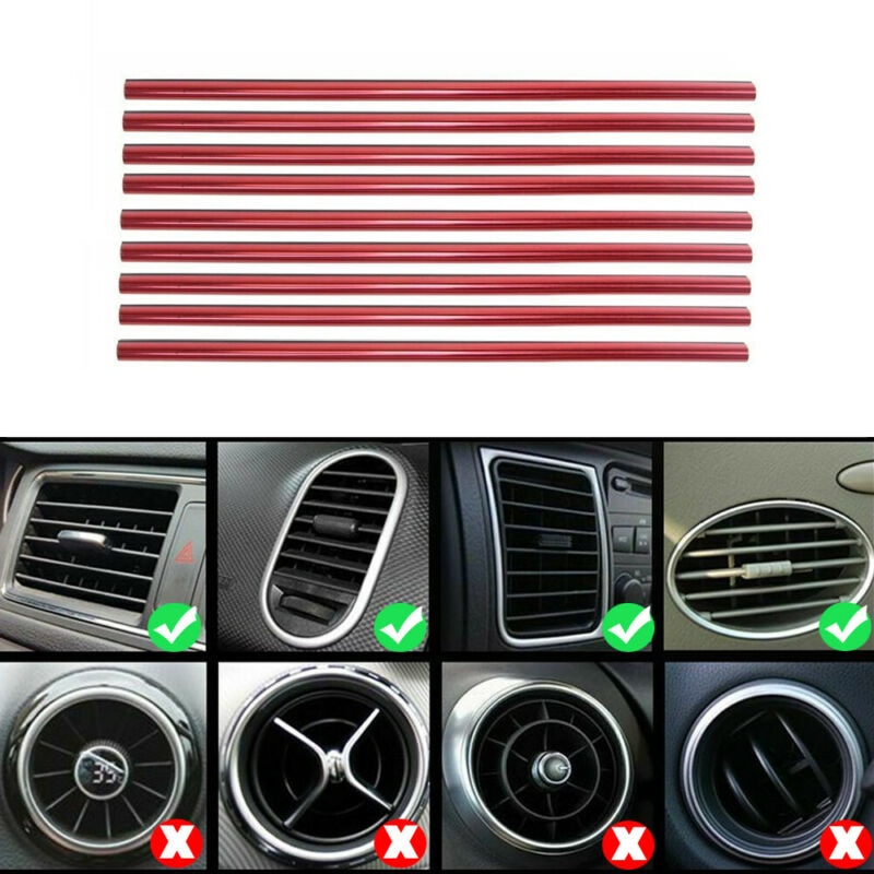 10 teile/satz Auto Styling Innen Außen Dekoration Streifen Formteil trimmen-Armaturenbrett Tür Rand Universal- Für Autos Auto Zubehör
