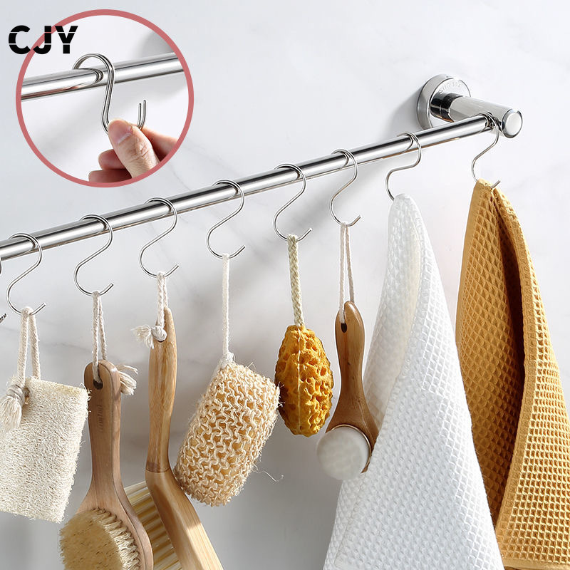Gancho en forma de S de acero inoxidable, barandilla multifunción para cocina y dormitorio, gancho para colgar, soporte de cierre, ganchos para colgar ropa