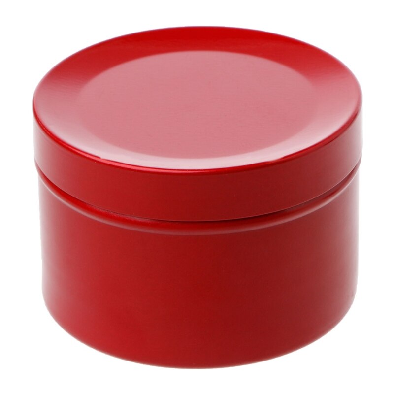 50ml mini tin te opbevaring boks rund metal sag bryllup favor arrangør container slik, smykke container: Rød