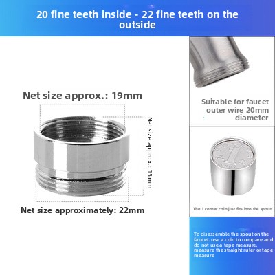 16 18 20 22 24mm G3/4 G1/2 To M22 Connectors Kitchen Aerator Bubbler Water Purifier Adapter Faucet Extend Length Adapters: Red