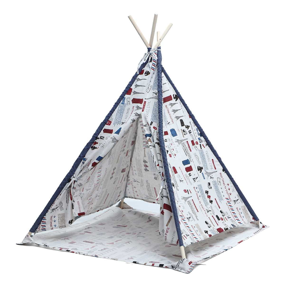 Children's Tent Teepee Playhouse For Kids Portable Infantil House For Children Cabana Kids Tents Decoration Carpet Newborn Photo: 02 Tower Pattern