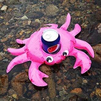 Mini Opblaasbare Bekerhouder Eenhoorn Flamingo bekerhouder Zwembad Float Baden zwembad Speelgoed Partij Decoratie Bar zwemmen ring: Crab