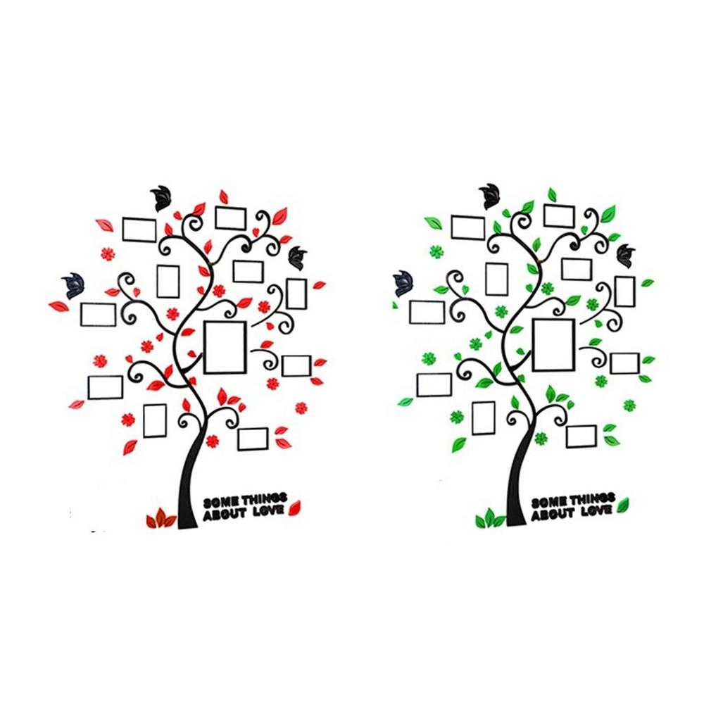 3D DIY montaje de la foto familiar marco árbol decoración del hogar sala de estar Vintage arte de la pared calcomanías cartel marcos de fotos Pegatinas