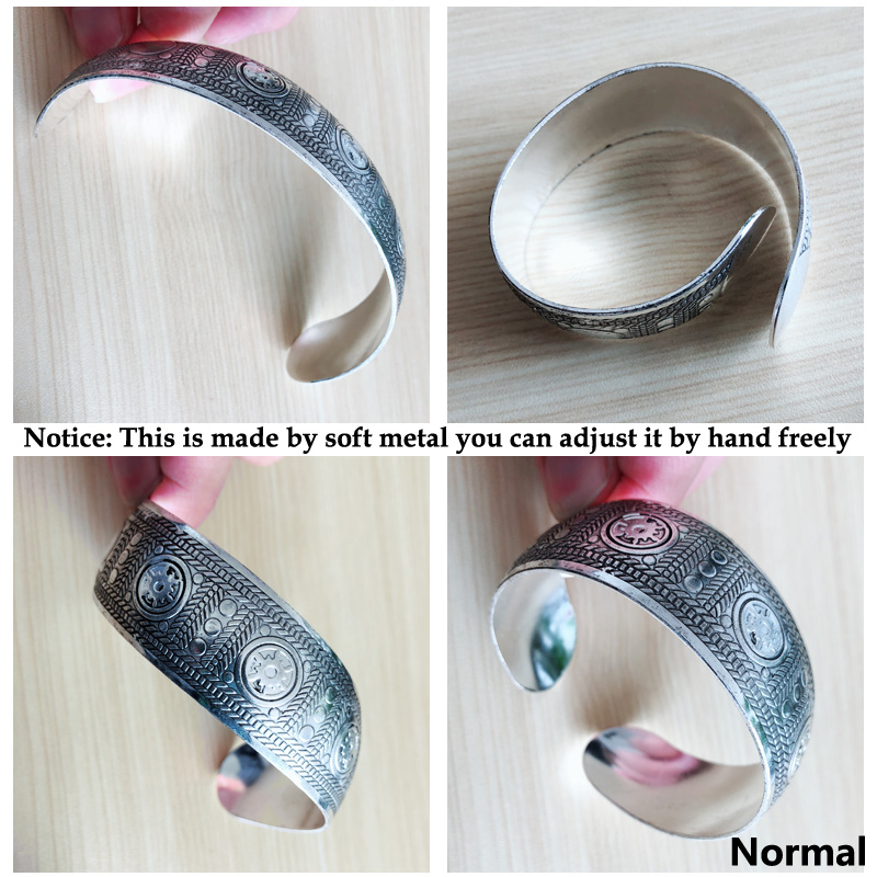 Yumfeel Fabriek Tibetaanse Sieraden Vintage Zilveren Armbanden Armband Antiek Tibetaans Zilveren Manchet Armbanden voor Vrouwen