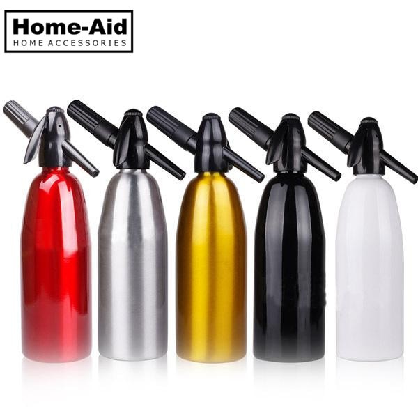 1.0L Home Made Aluminium Soda Sifon Soda Water Machine Sifon CO2 Dispenser Water Bubble Generator Koele Drank Aluminium Bar Diy