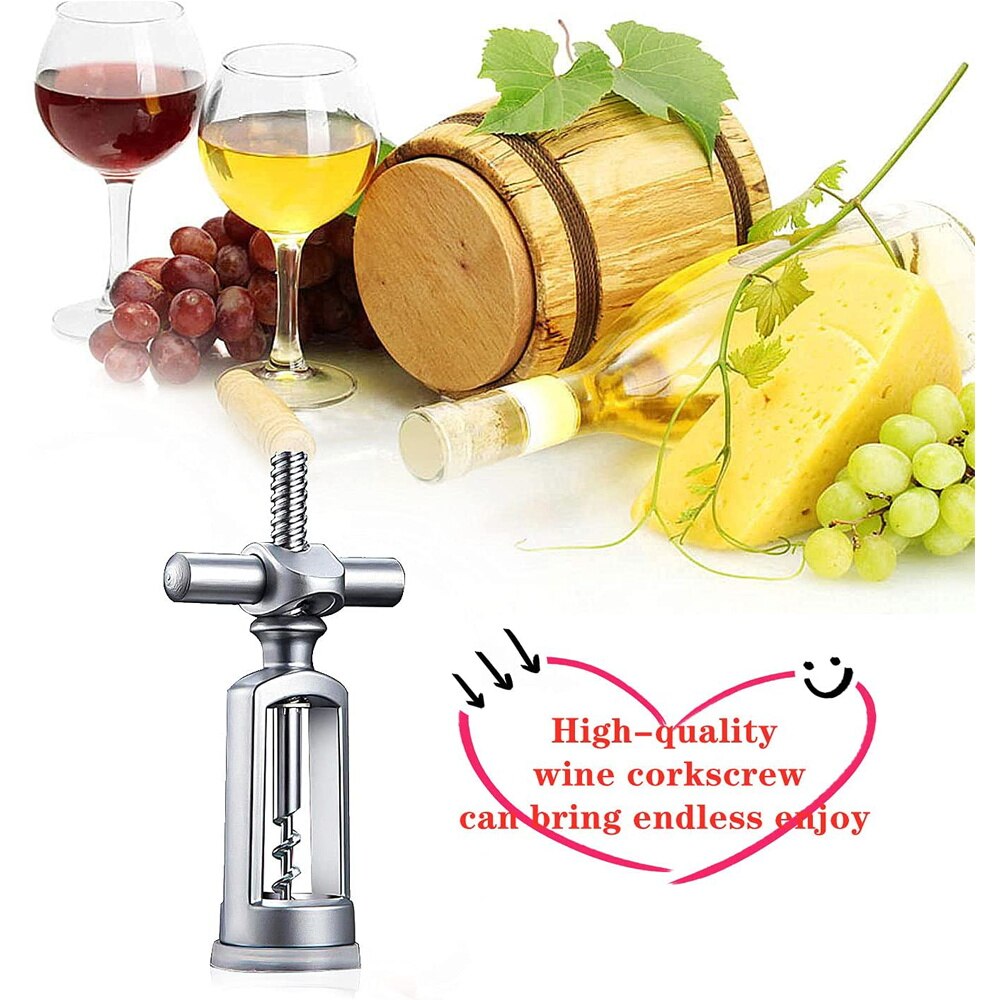 Screw Corkscrew Wine Opener Metal Heavy Duty Luxury Bottle Opener For Home Restaurant Bar Screw Bottle Openers Wine Cork Remover