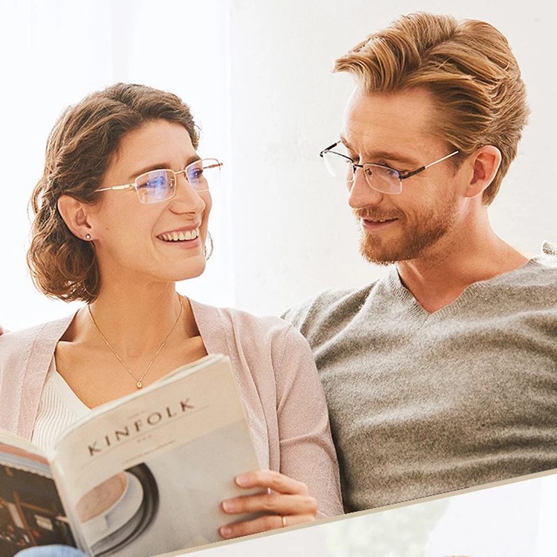 Gafas progresivas Sightto con lentes multifocales, gafas de lectura bifocales, gafas graduadas antiazules, montura de gafas de titanio