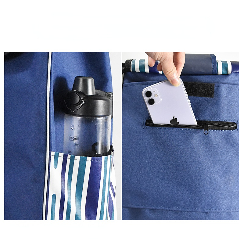 Multifunktionell vattentät kundvagnsväska för dragbar vikbar kundvagn resor marknad köp förvaring universella väskor