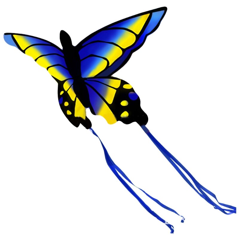 Drachen für kinder und erwachsene, ein wunderschöner, farbenfroher schmetterlingsdrachen für spiele und aktivitäten im freien, einleiner drachen mit flugzubehör