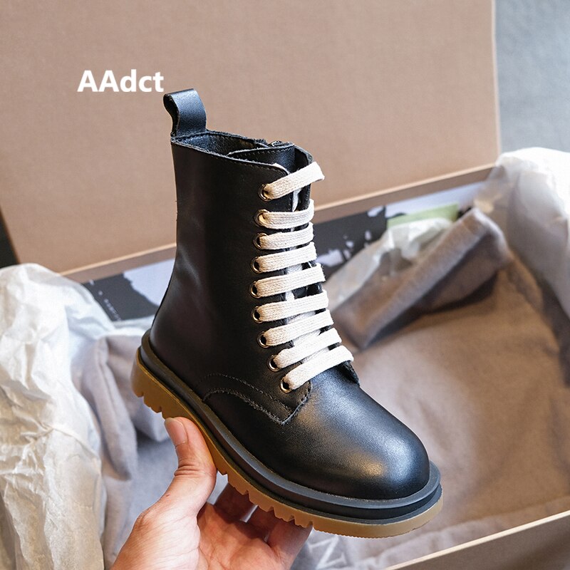 AAdct mädchen stiefel herbst neue Martin freundlicher stiefel für jungen kurz echtem leder freundlicher schuhe Britischen stil