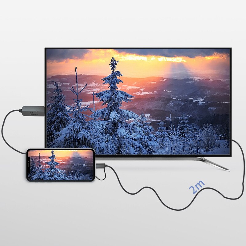 YEHUA LD22Y-1 USB C Micro-USB vers HDMI 1080P HD câble adaptateur pour téléphone Android TV ordinateur portable