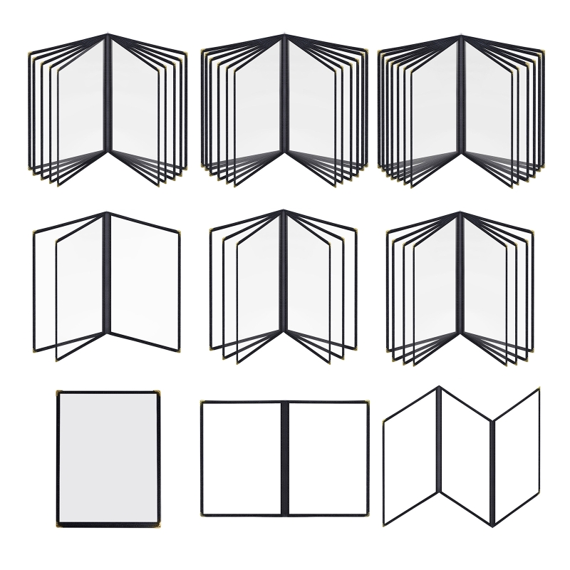 A4 PVC Transparent Menu Cover Protective Cover Restaurant Menu Paper Holder Cover for Bar Cafe Milk Coffee Shop Food