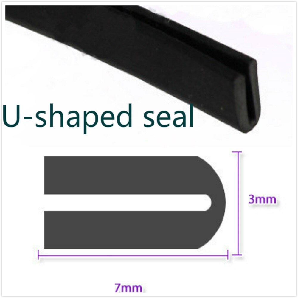 7mm x 3mm u kanal svart kant listverk gummi bil lastebil auto campingvogn tilhenger rv tetning