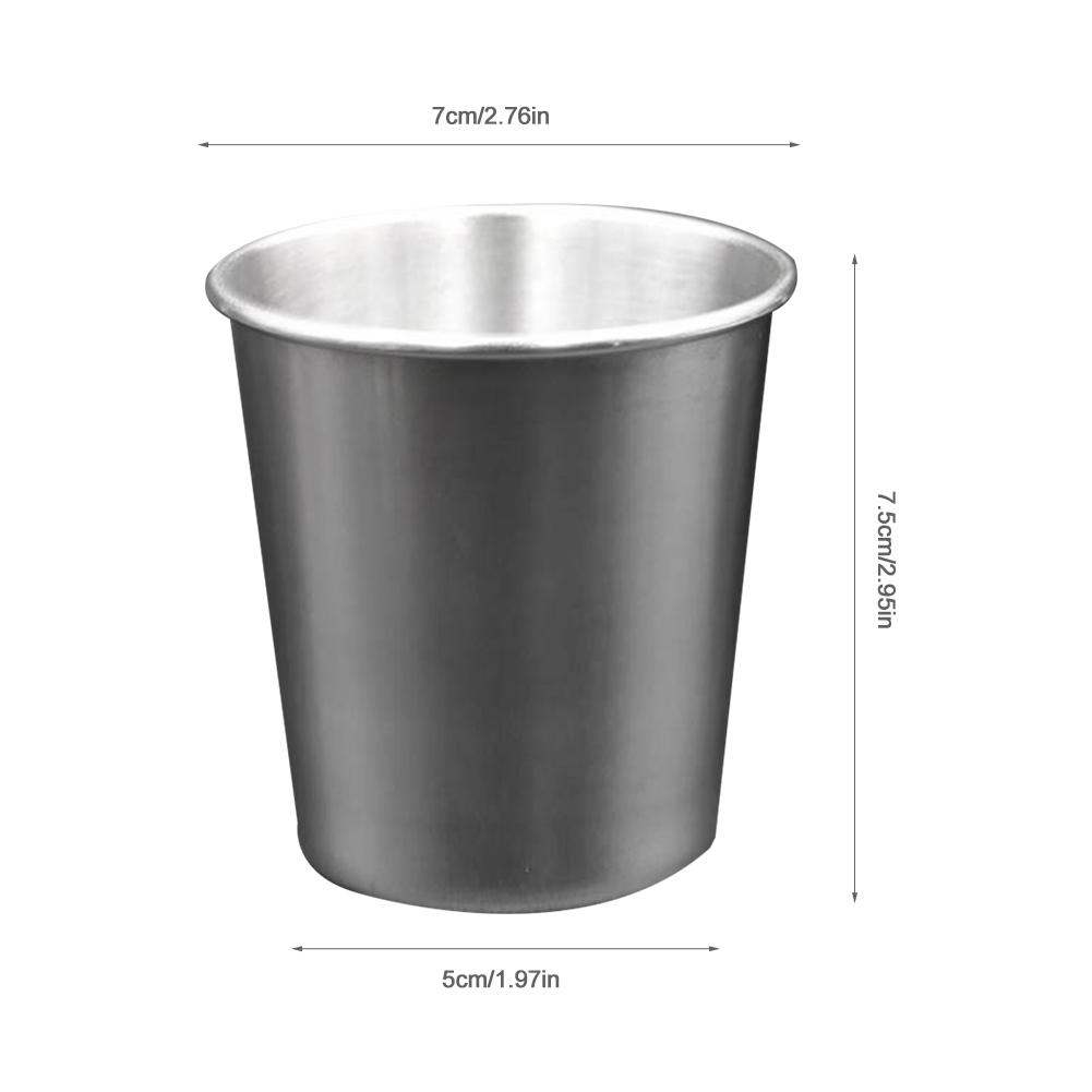1Pcs 170ml/230ml Drinking Glass 304 Stainless Steel Shot Glasses Cups Wine Beer Whiskey Mugs Outdoor Travel Cup