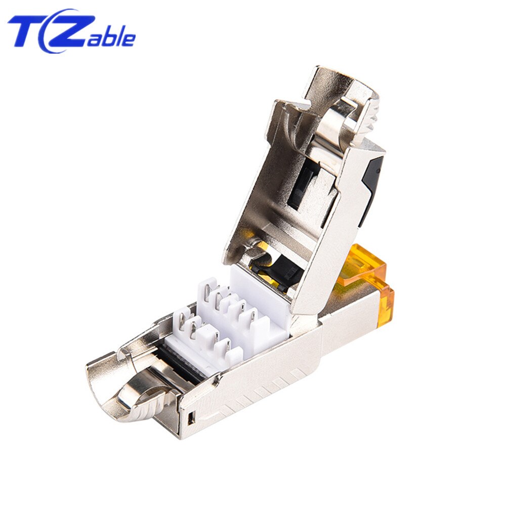 Ethernet Cat6A Cat7 Cat8 connettore RJ45 10G 600MHz spina di rete adattatore RJ45 schermato 8p8c connettore cavi per Computer