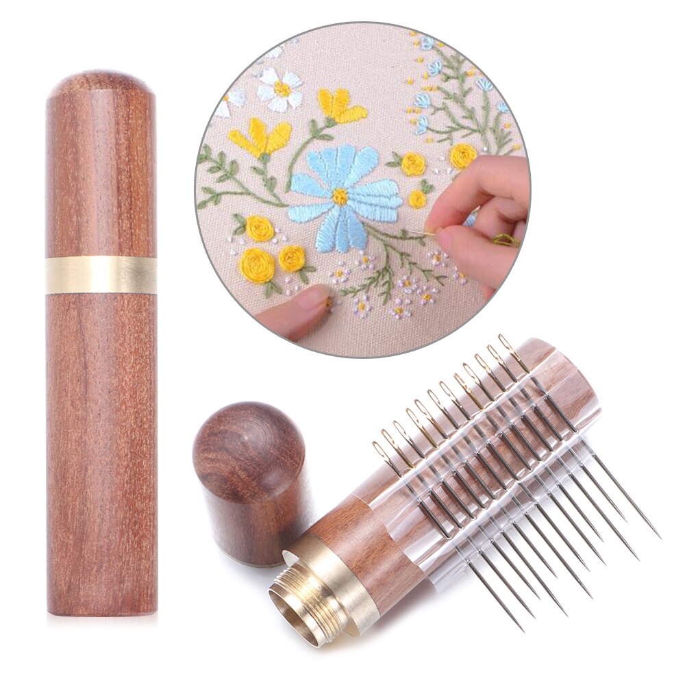 Selvtappende nåler med holder, selvtrådende sideåpning, sømmering, sett, diy blind person, broderi, håndverktøy