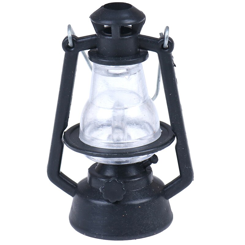 Retro Black Kerosene Lamp 1:12 Dollhouse Children Baby Toy Mini Furniture Miniature Toys