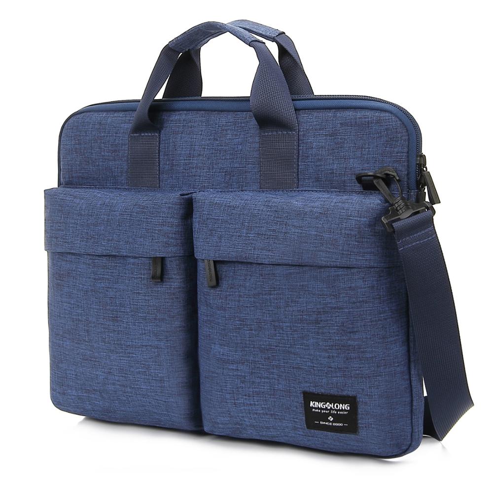 Kingslong messenger bags voor dames 15 17 inch crossbody tas casual schoudertas zakelijk voor laptoptas met handvat: Klm 181006bl / 15