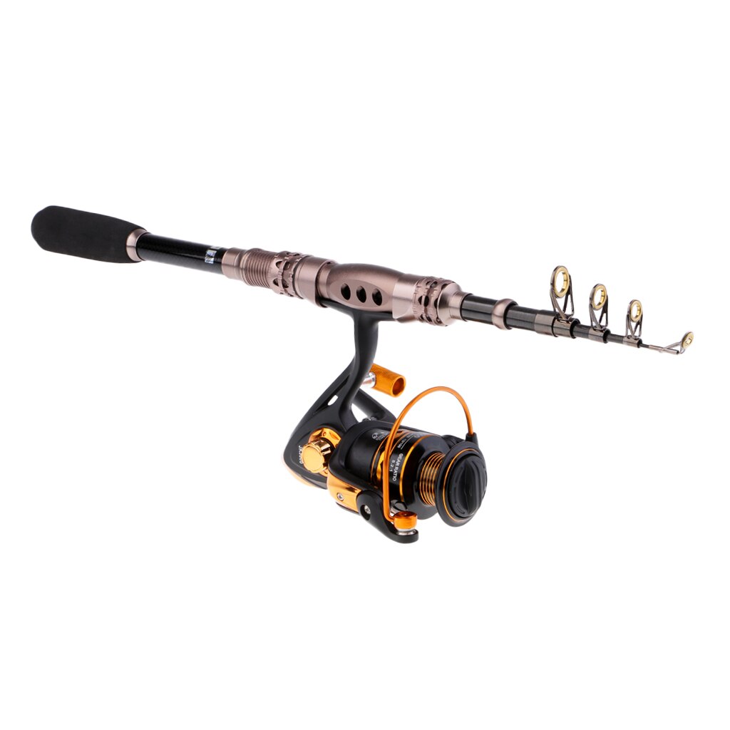 Telescopic Fishing Rod and Reel Combos Fishing Gear for Travel Left/Right Hand Set