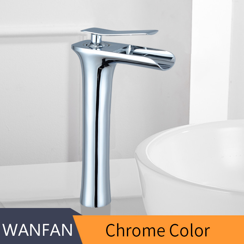 Wastafelkranen Moderne Witte Badkamer Kraan Watervalkranen Enkel Gat Koud en Warmwaterkraan Wastafel Kraan Mengkranen 6008: Rood / G1/2