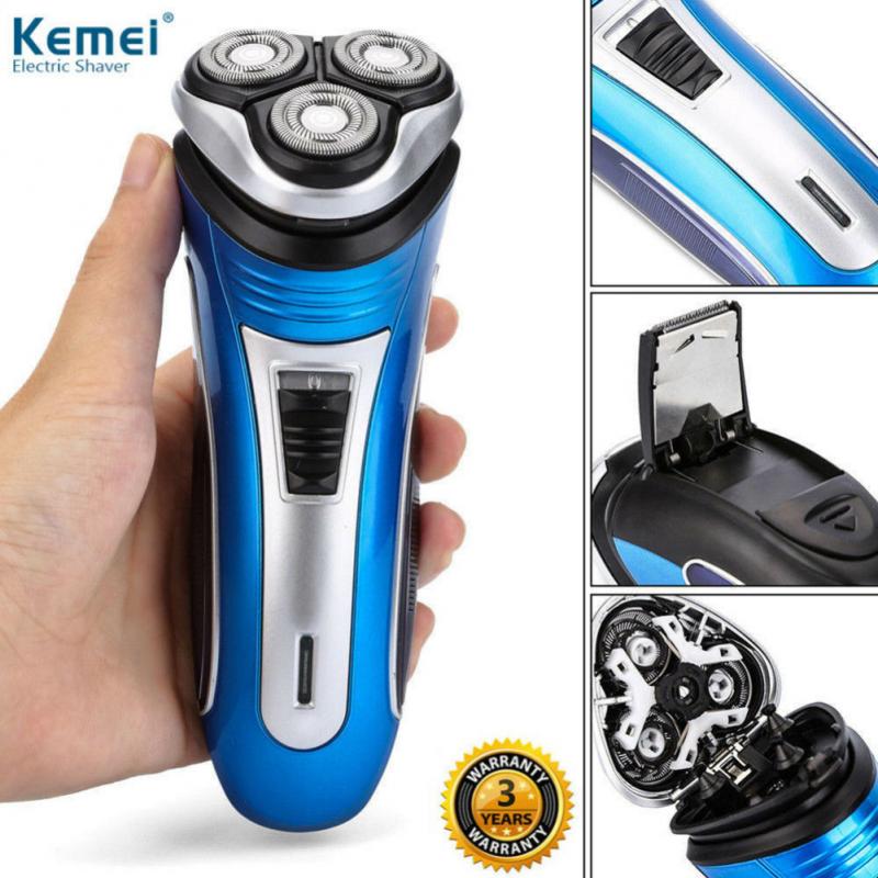Mens Electric Rotary Shaver Rechargeable 3D Triple Floating Head Trimmer razors Shaving Accessories