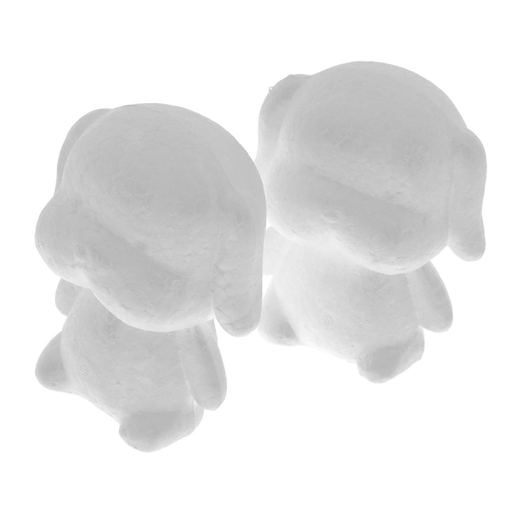 2Pcs Hond Vormige Modellering Schuim Ambachtelijke Polystyreen Piepschuim Decor Ornament