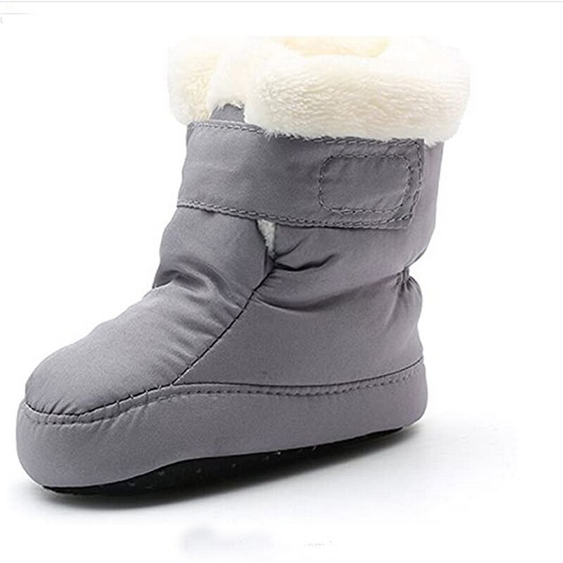 Baby Jungen Und Mädchen Erste Wanderer Weiche Schneeschuhe Winter Fuß Tragen Schuhe Kleinkind Skidproof Warme Verdicken Stiefel 1 Paar: dunkel Grau / 0-6 Monate