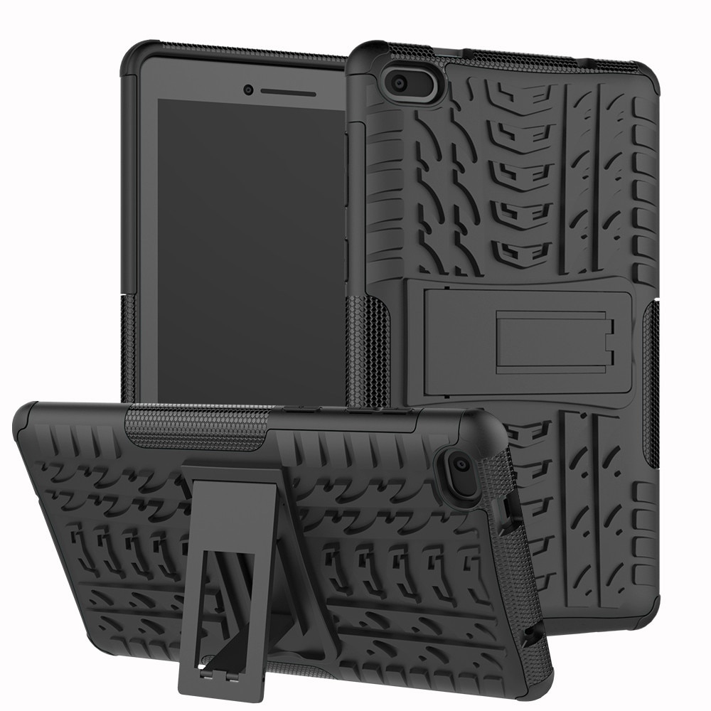 For Lenovo Tab E7 TB-7104F Shock-proof Rugged Hard Rubber PC Stand Case Cover Protective Cases Covers
