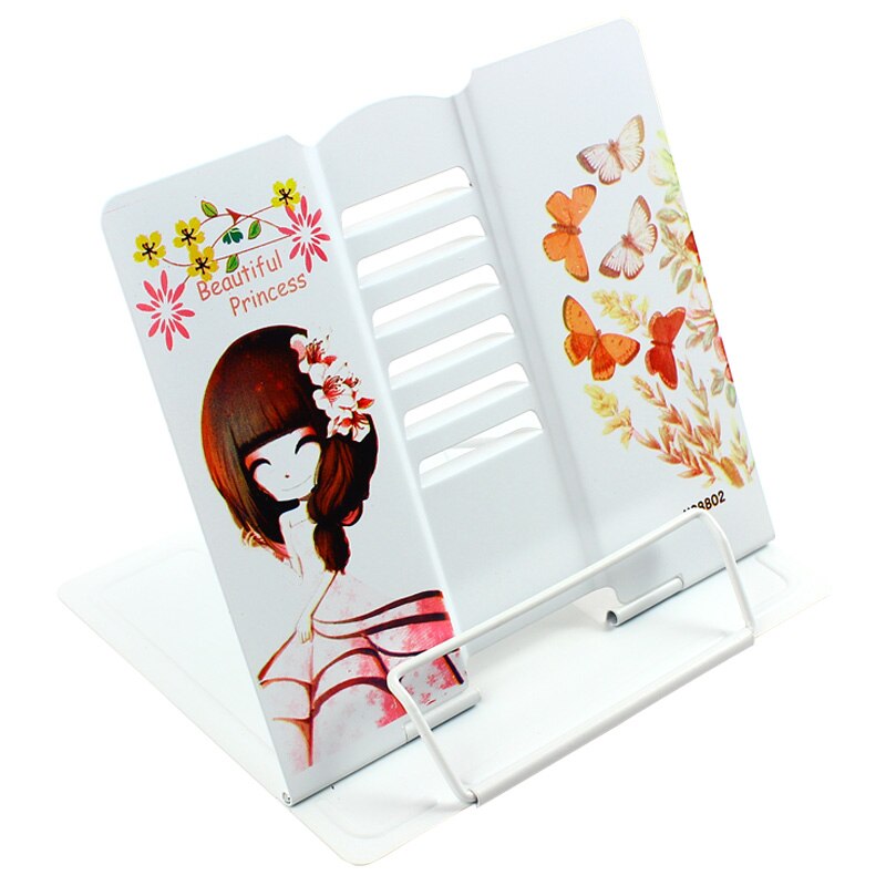 Metal Simple Reading Frame Multifunctional Cartoon Reading Frame Portable Anti Myopia Reader Good Helper For Office And Study: Princess white