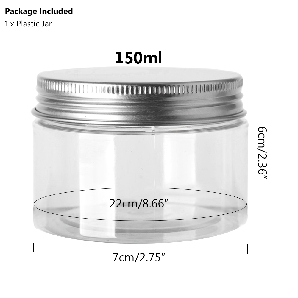 20Pcs 30/50/60/80/100/120/150Ml Lege Plastic Helder Cosmetische potten Make Container Helder Jar Gezichtscrème Monster Pot Container: Paars