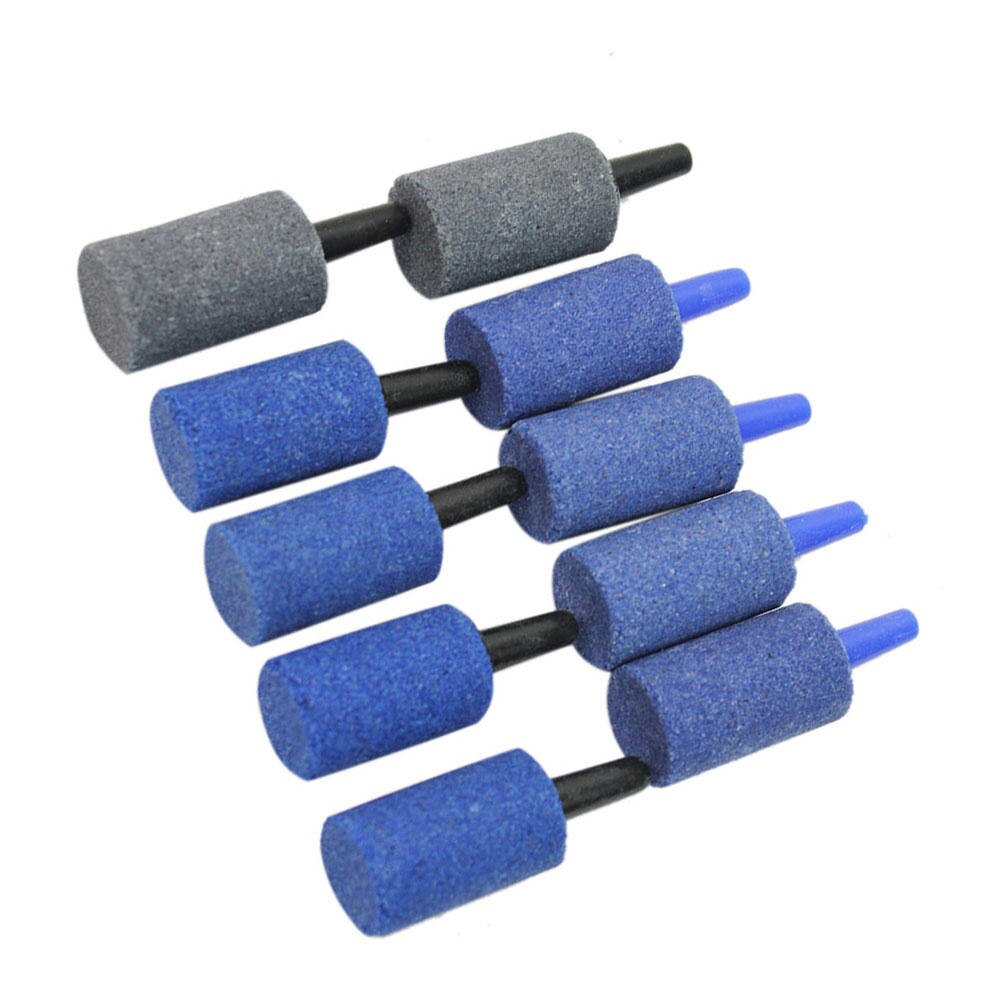 10pcs Aquarium Air Stone Cylinder Airstone Aquarium Fish Tank Air Stone Keep Fish Healthy Color Sent Randomly
